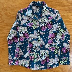 Cruel Girl Multicolor Paisley Button Down Shirt